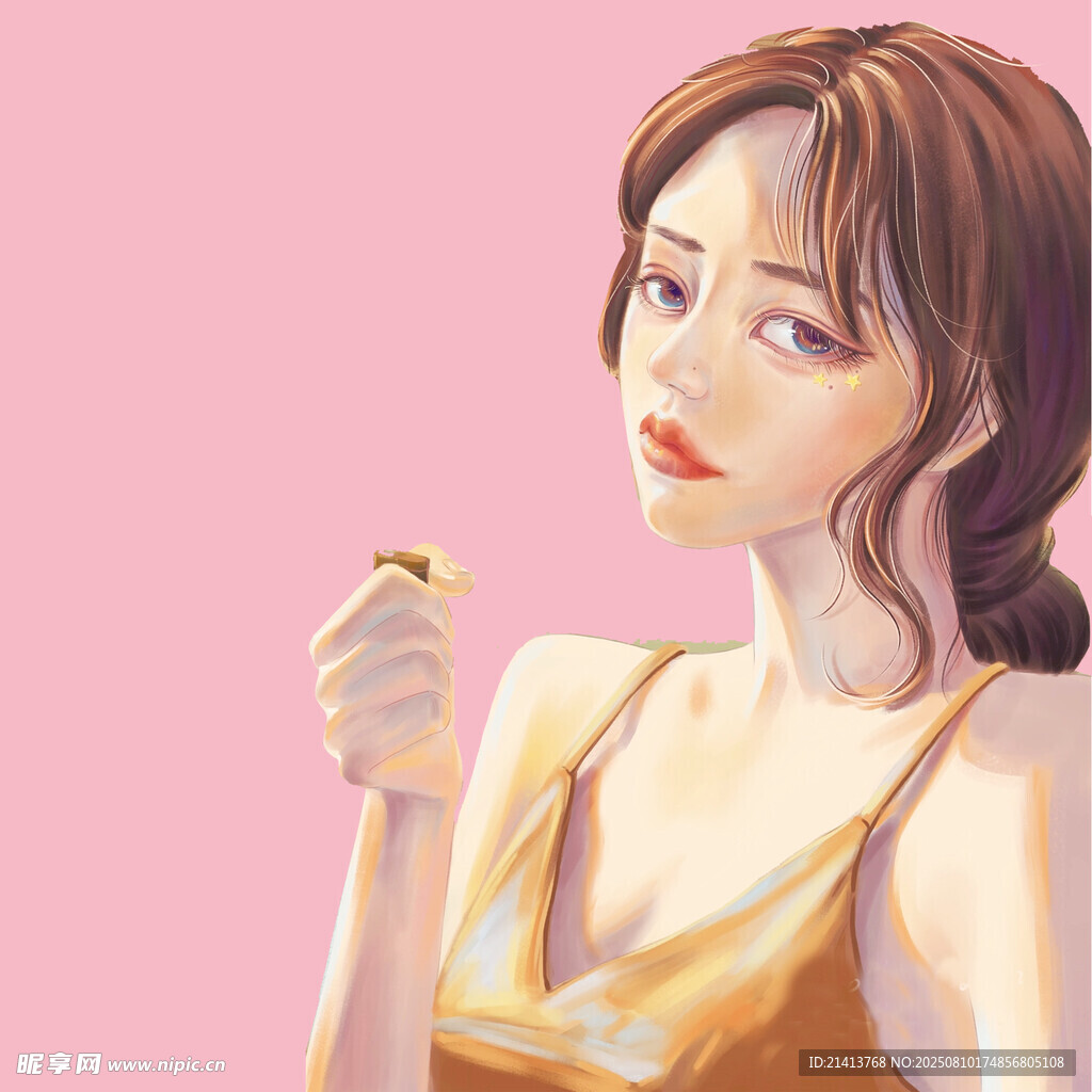 手拿零食的優(yōu)雅女生