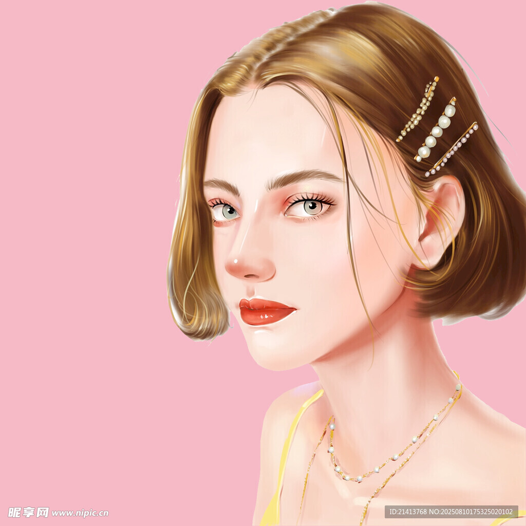 短發(fā)少女的精致妝容風(fēng)采