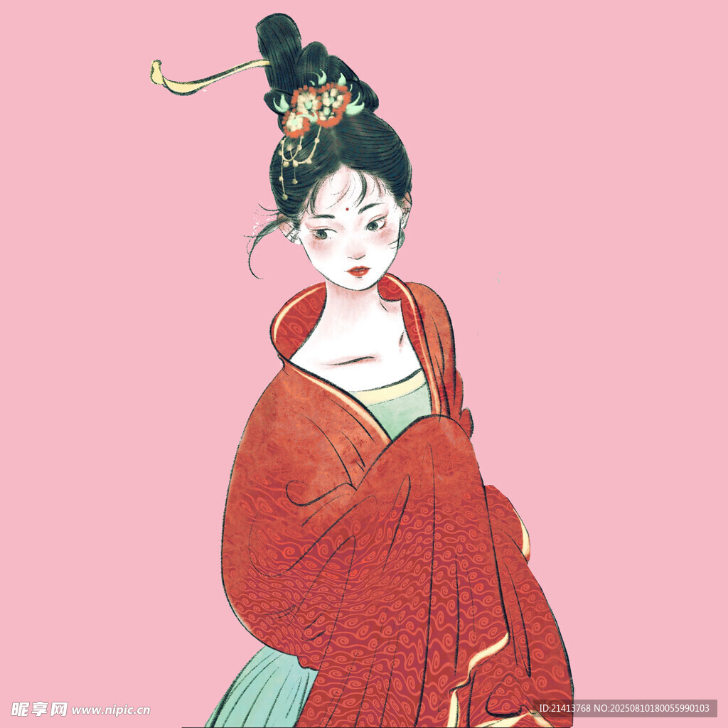 古風(fēng)紅衣佳人
