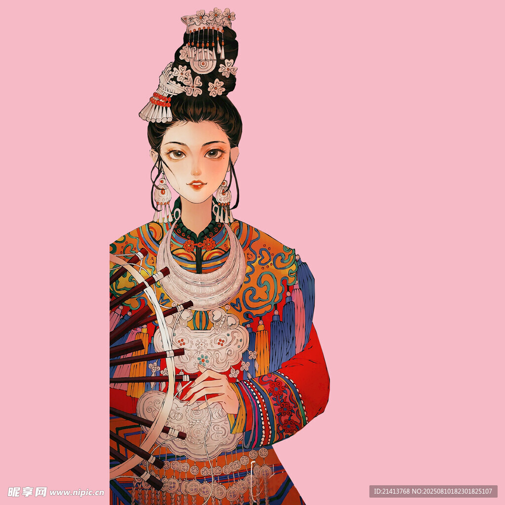 清朝宮廷女子華麗服飾形象