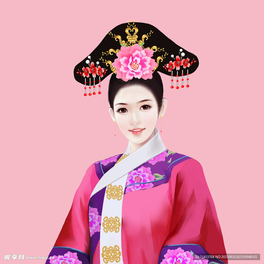清朝旗裝女子扮相