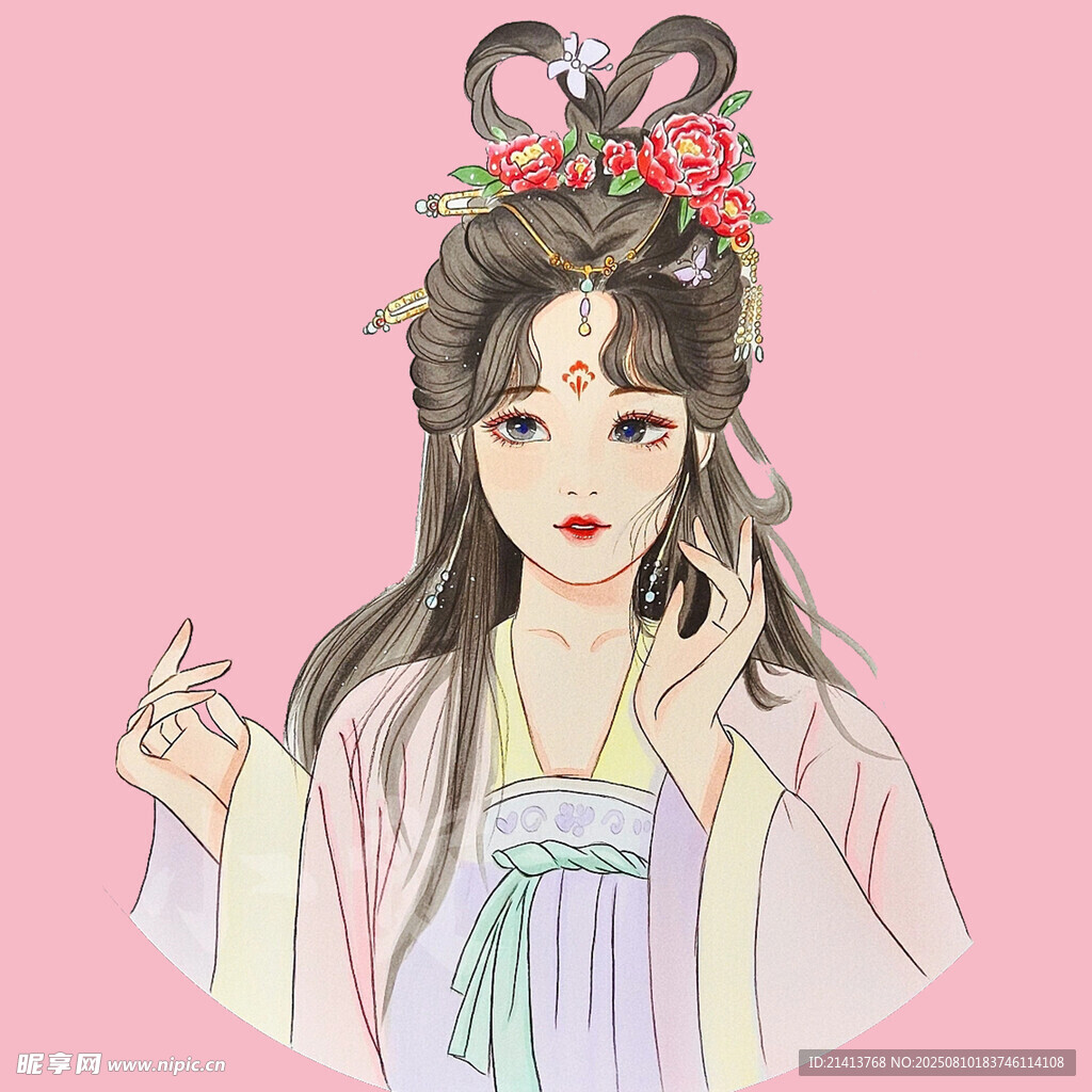 古風(fēng)美人 典雅發(fā)髻服飾