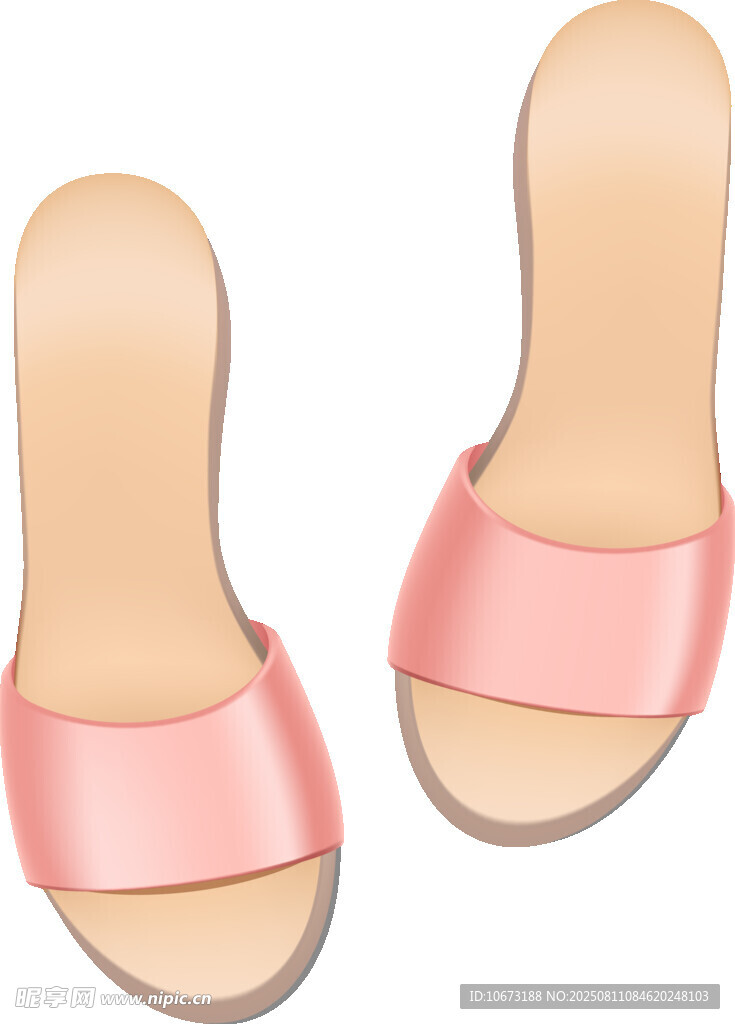 粉色簡(jiǎn)約女士平底涼拖鞋