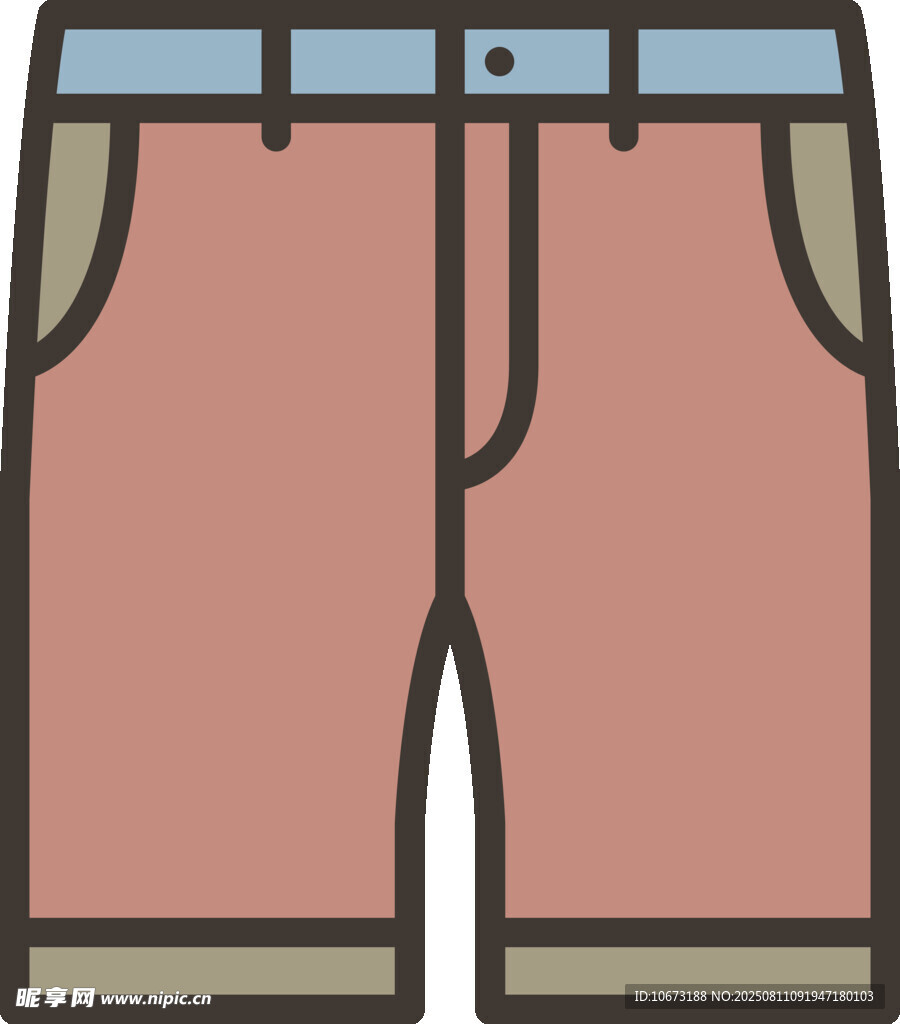 簡(jiǎn)約風(fēng)格男士短褲插畫(huà)