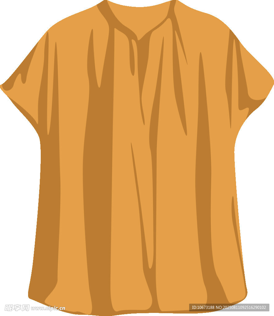 黃色短袖上衣插畫