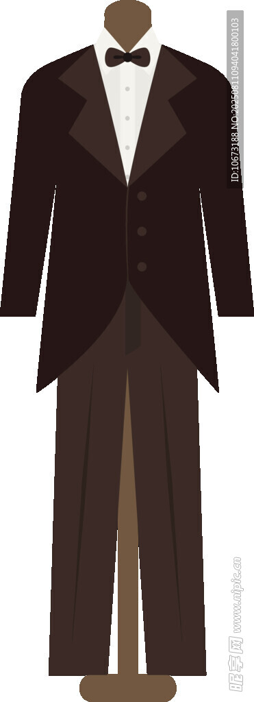 男士黑色燕尾禮服套裝