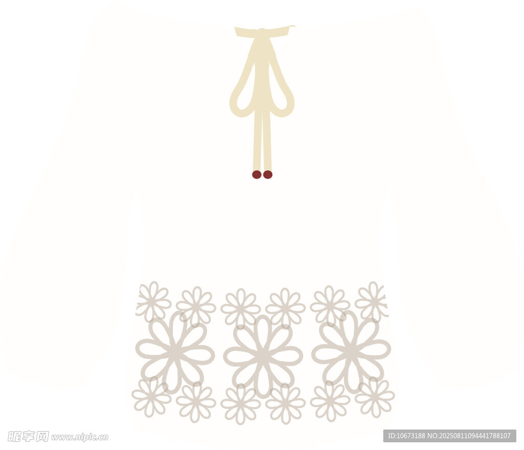 簡(jiǎn)約雪花與裝飾物件圖案
