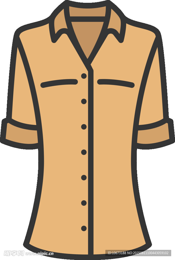 簡(jiǎn)約短袖襯衫圖標(biāo)