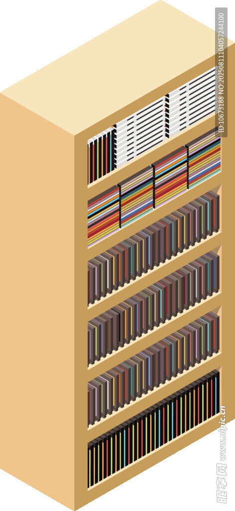 多層書架收納豐富書籍