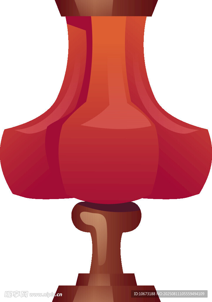 紅色臺(tái)燈插畫(huà)