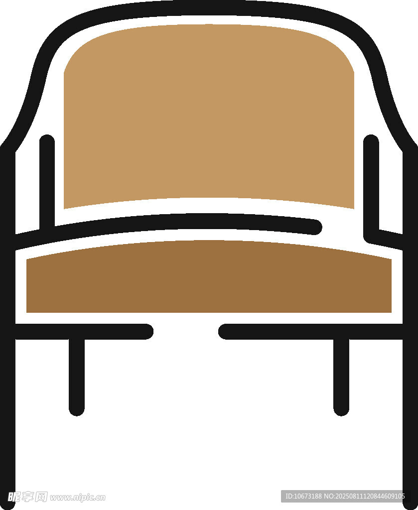 簡(jiǎn)約線條單人沙發(fā)圖標(biāo)