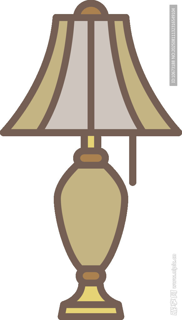 復(fù)古臺(tái)燈插畫(huà)