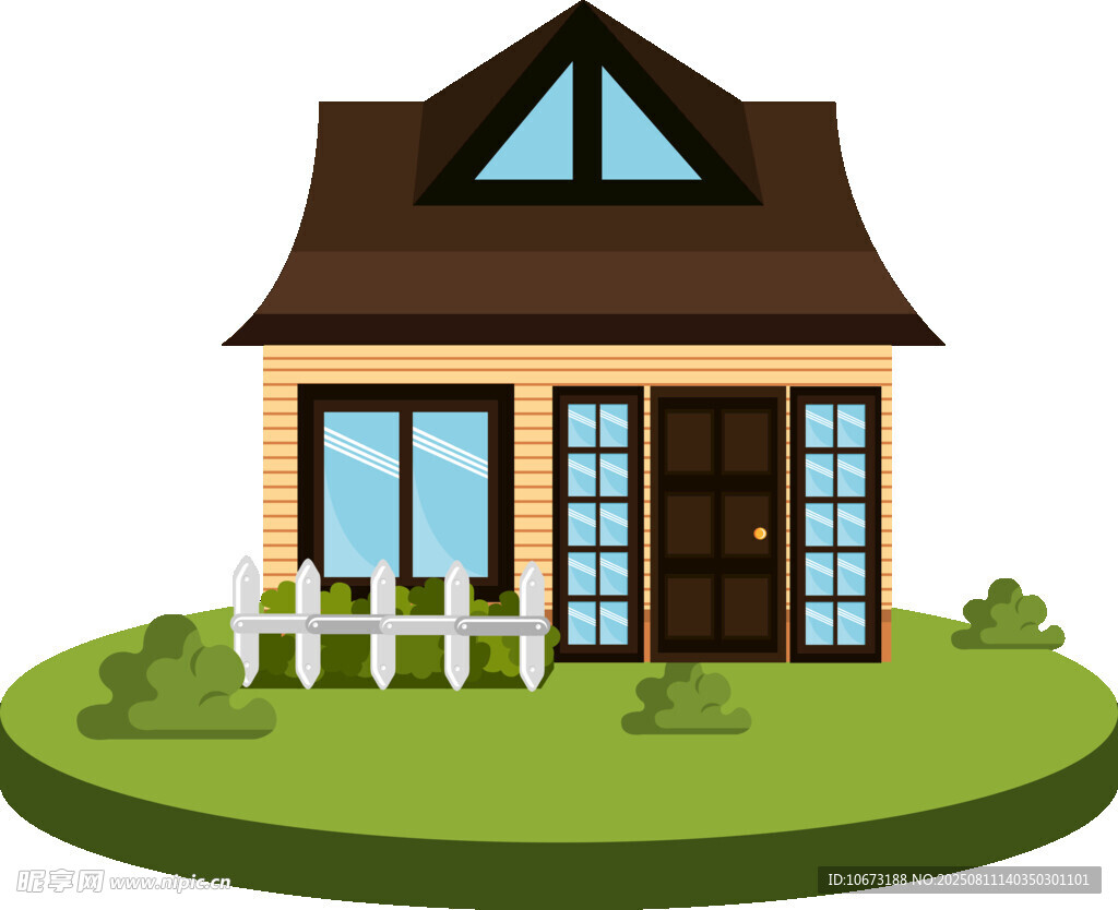 可愛小屋插畫