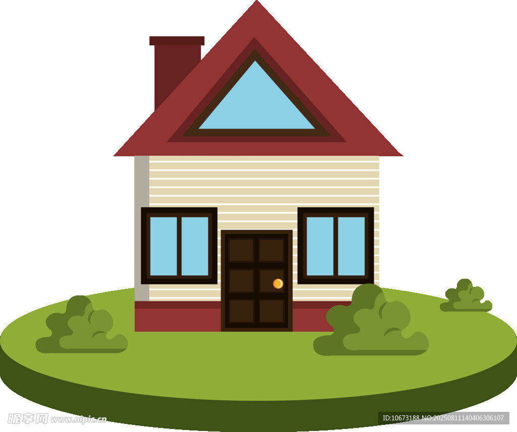 可愛小屋插畫
