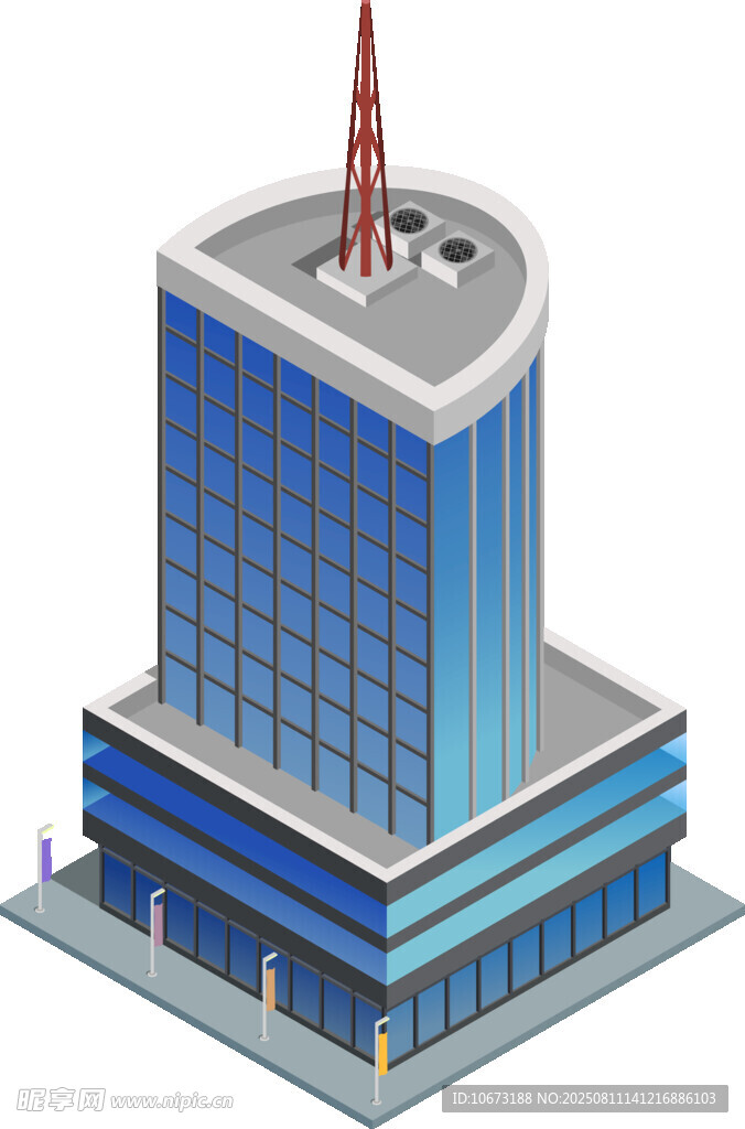 現(xiàn)代摩天大樓建筑模型