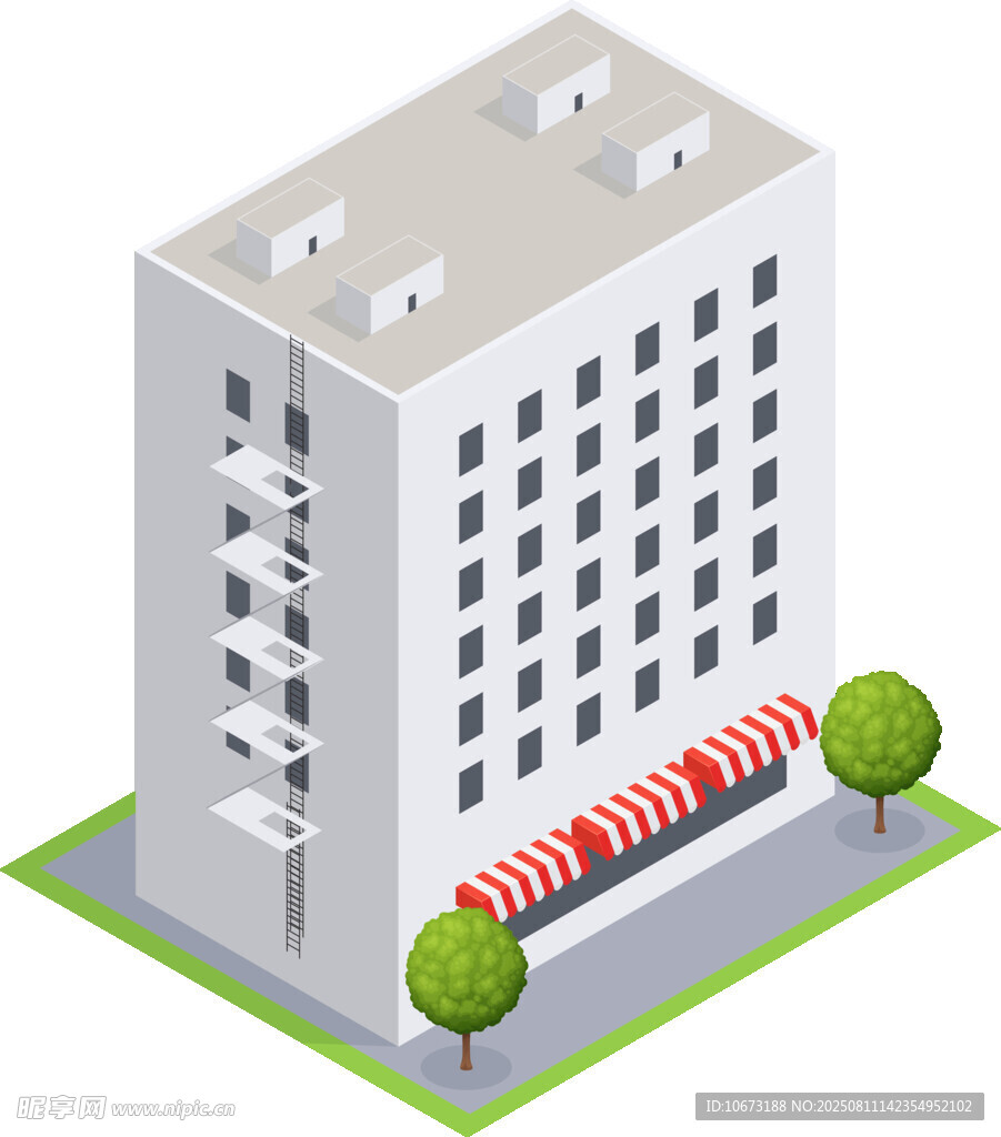 現(xiàn)代多層建筑外觀設(shè)計