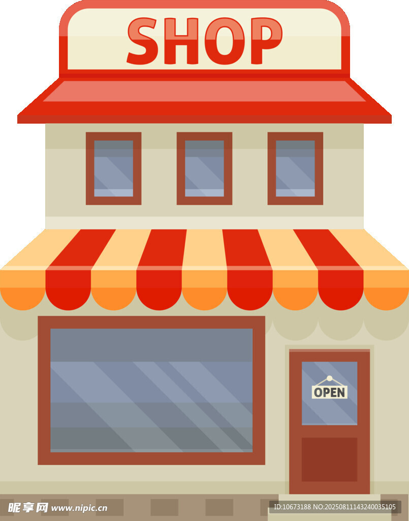 可愛風(fēng)格的街邊商店