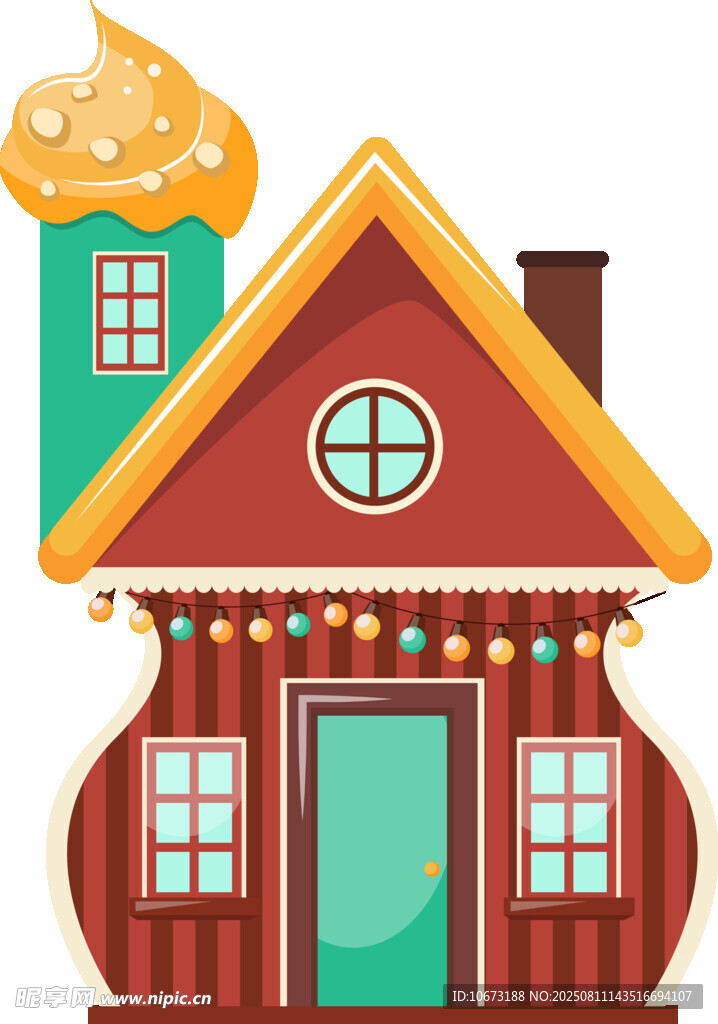 可愛卡通風(fēng)格的彩色小屋