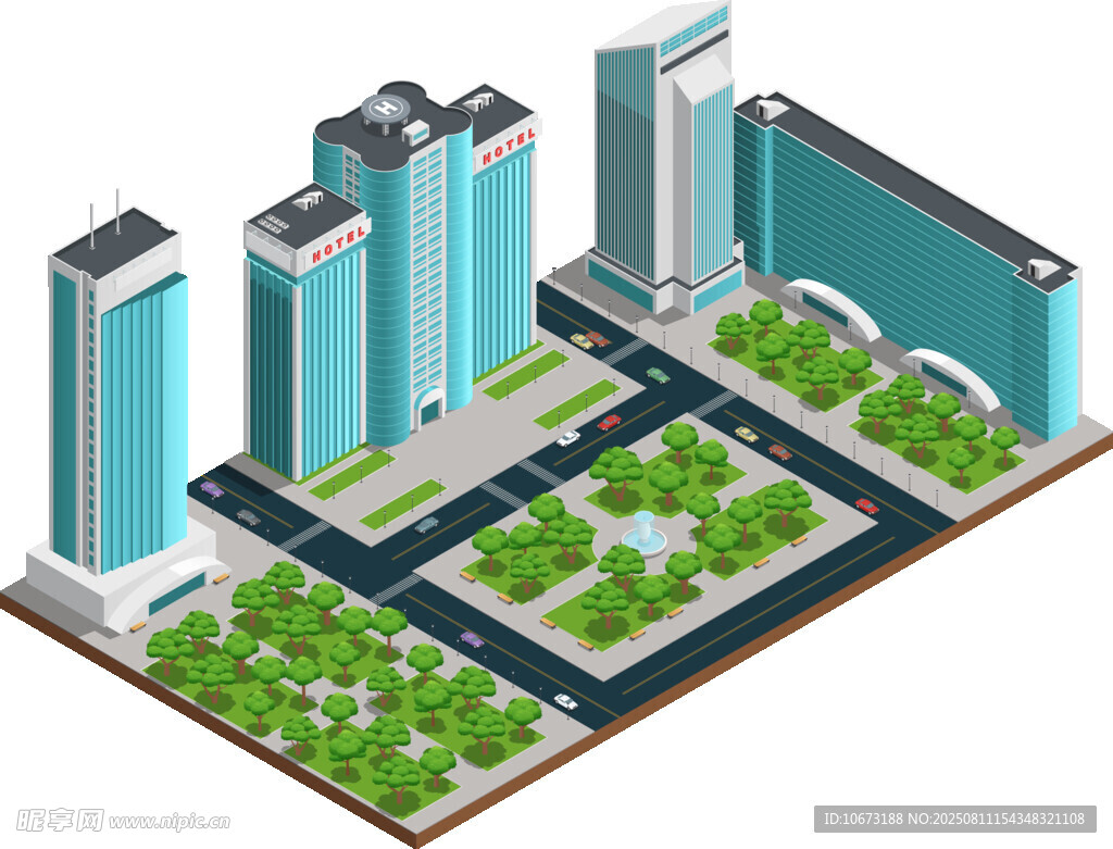現(xiàn)代城市建筑群俯瞰圖