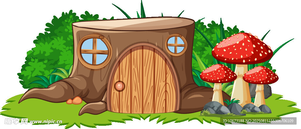 童話風(fēng)蘑菇小屋景觀