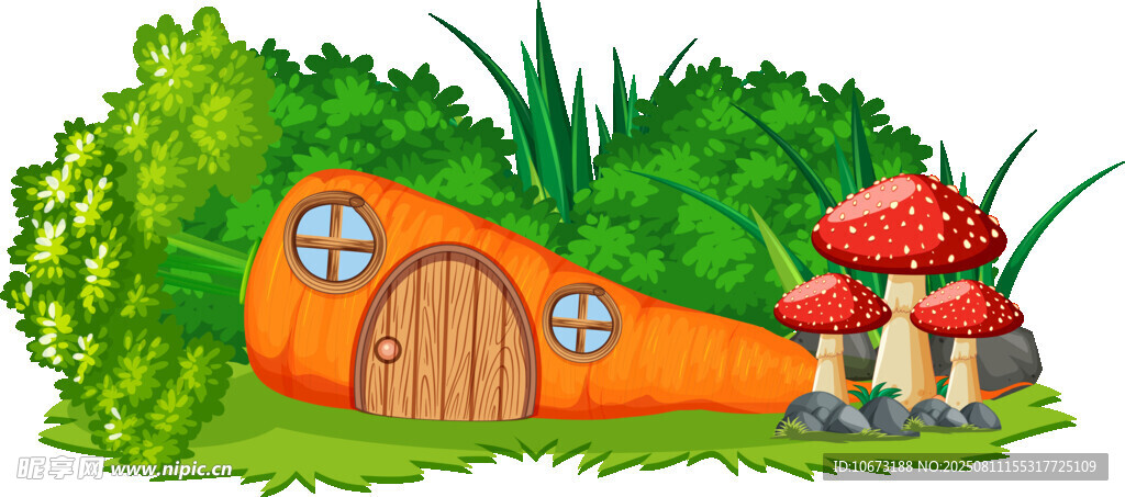 童話風(fēng)森林小屋場景