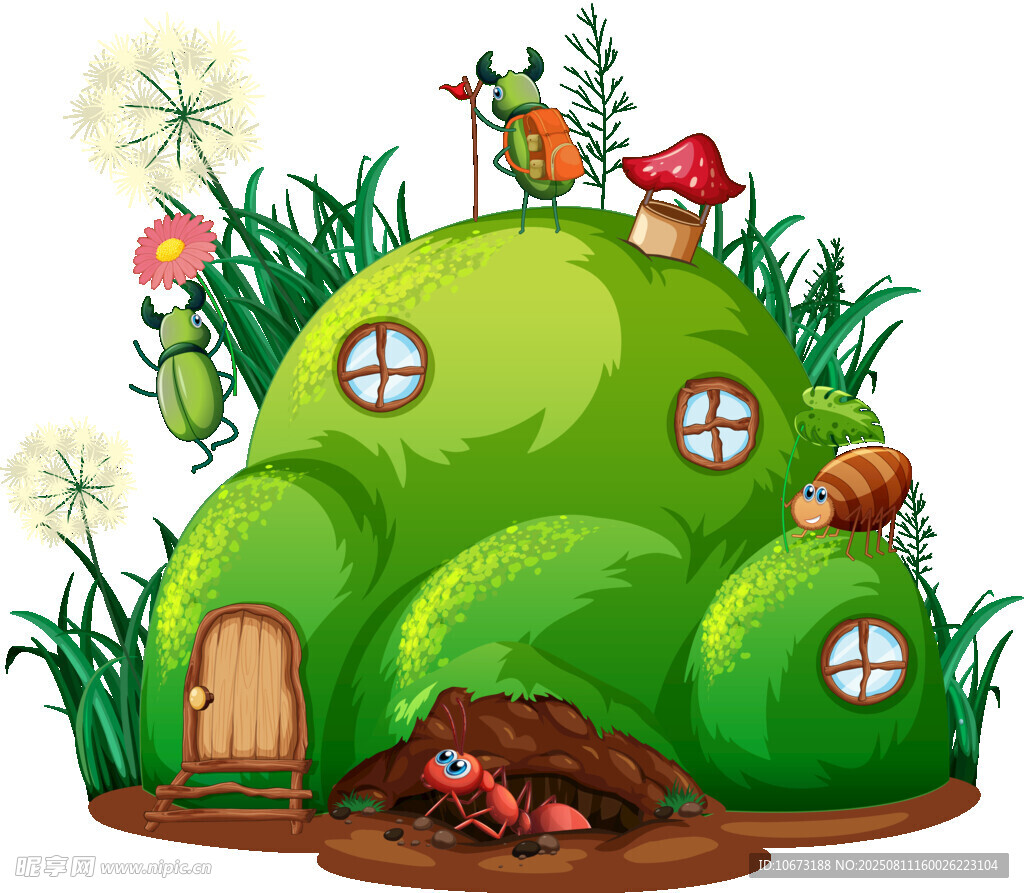 童話風(fēng)蘑菇小屋奇幻場(chǎng)景