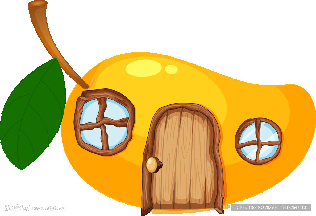 芒果形狀的可愛小屋