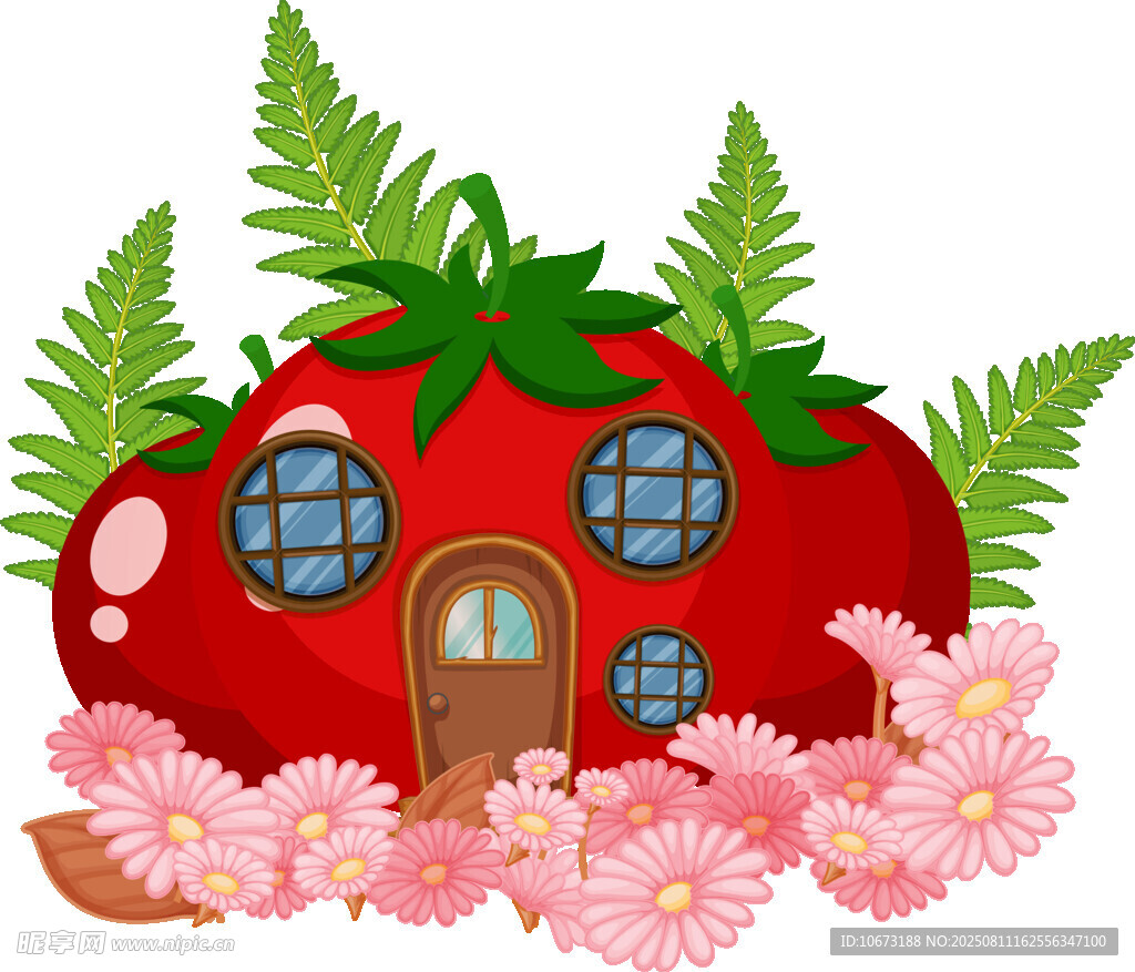 草莓形狀的夢幻童話小屋