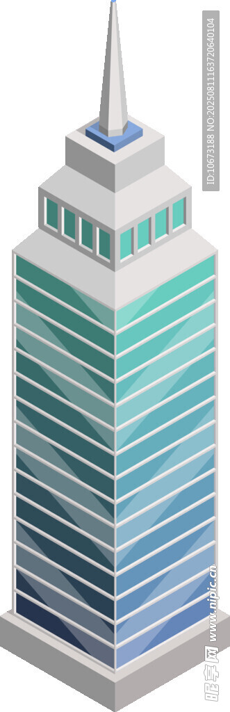 現(xiàn)代風(fēng)格高樓大廈建筑模型