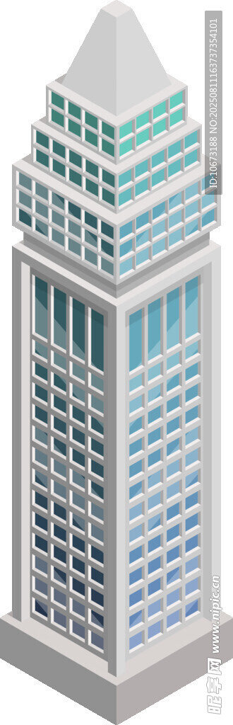 現(xiàn)代風(fēng)格高樓建筑模型
