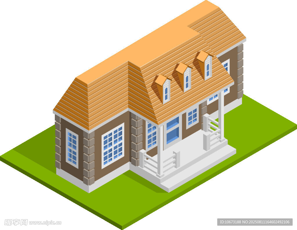 兩層小屋3D模型