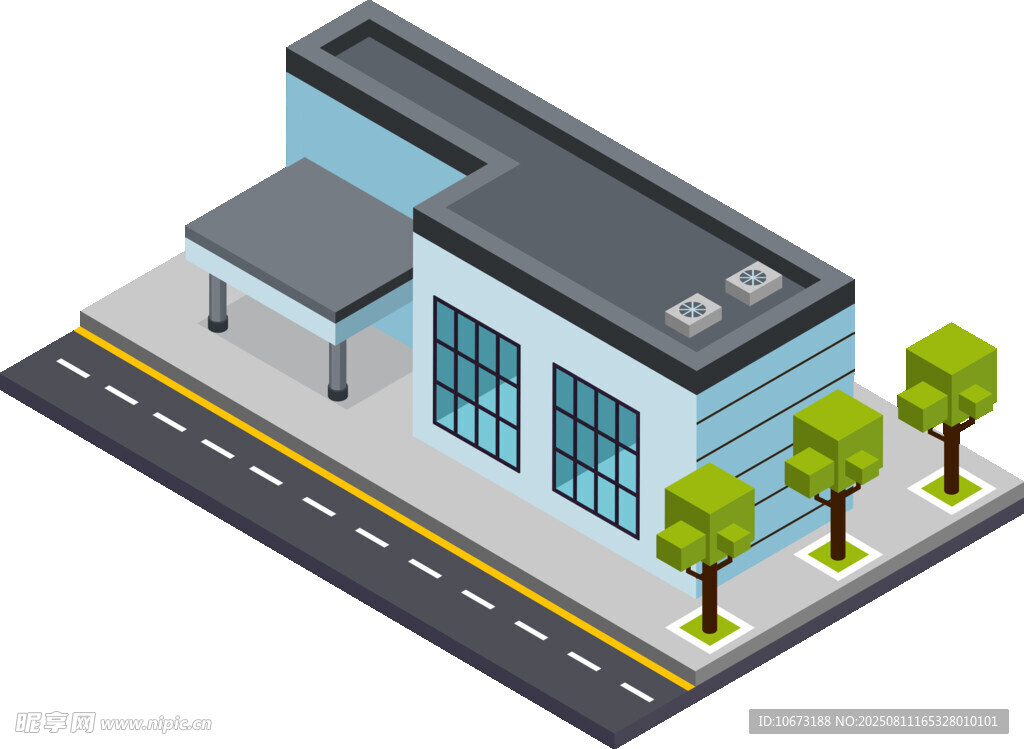 現(xiàn)代風(fēng)格街邊建筑
