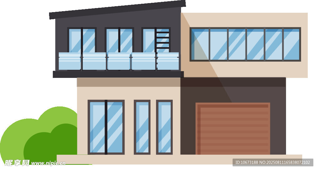 現(xiàn)代風(fēng)格兩層住宅建筑