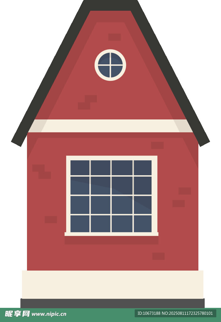 紅色小屋插畫