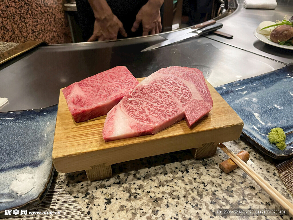 新鮮牛肉切片展示