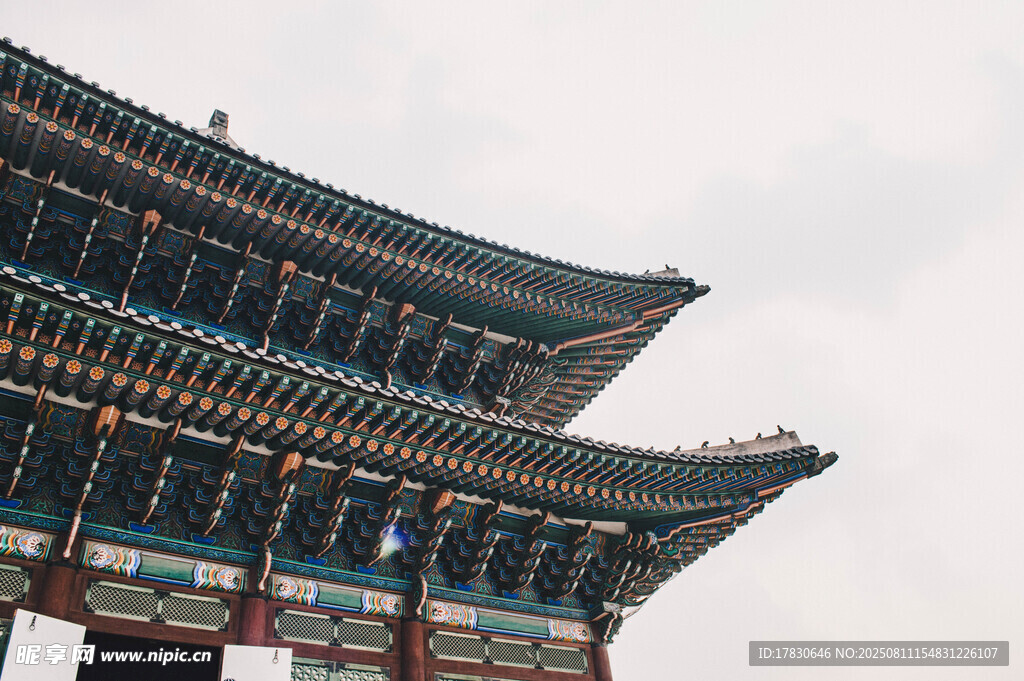 中式古建筑飛檐特寫