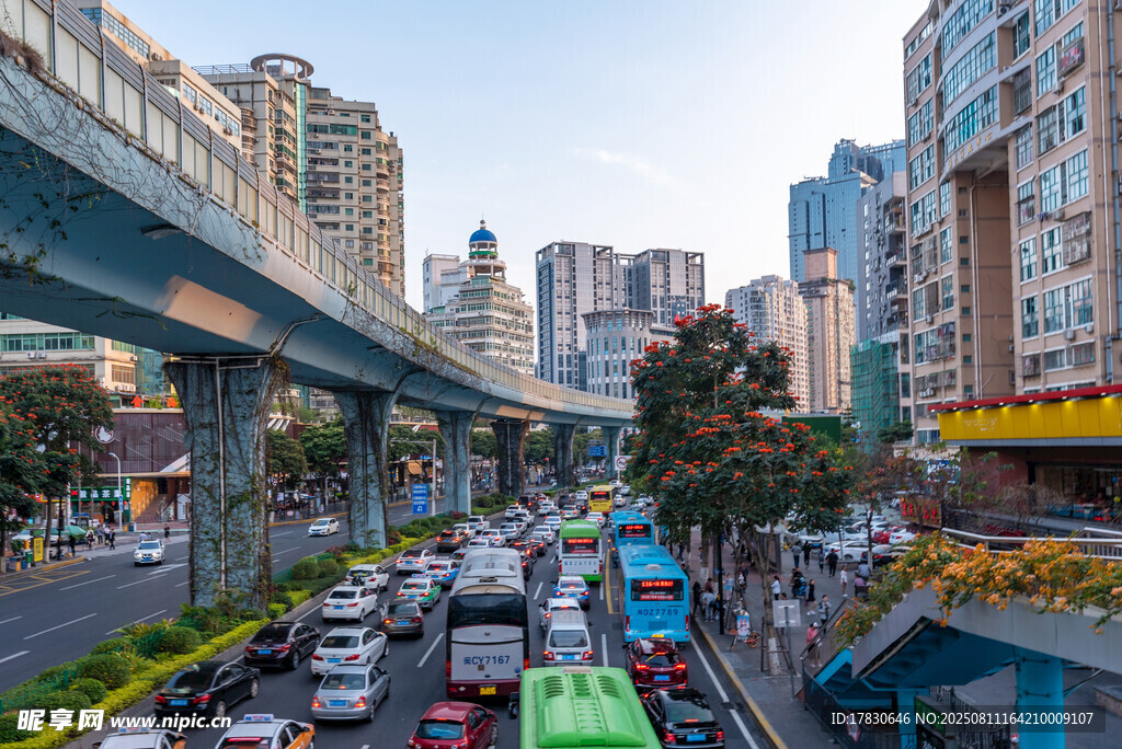 城市擁堵的交通