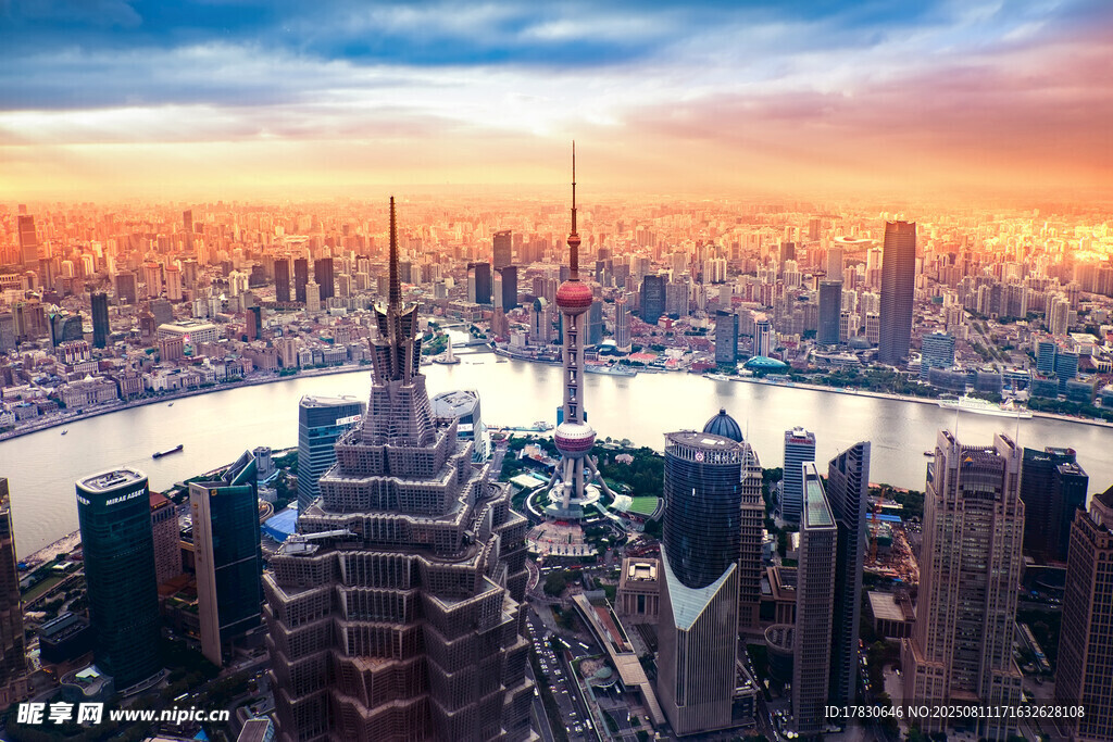 上海城市天際線壯麗景觀