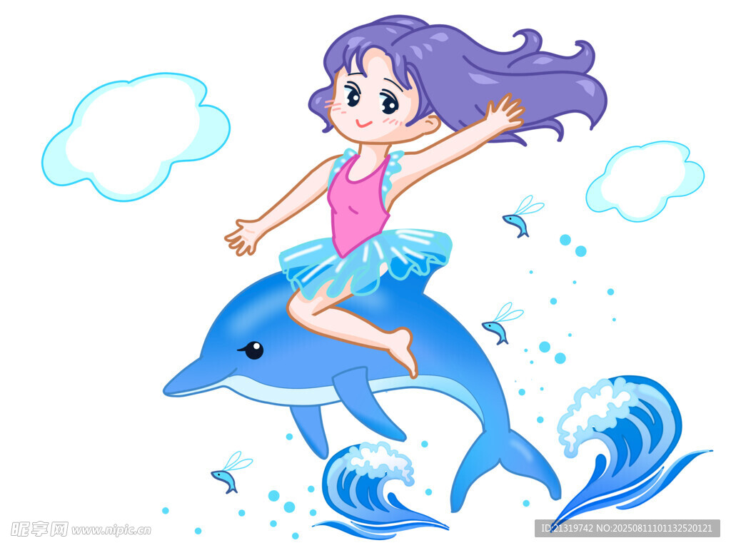 卡通海豚