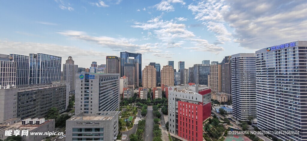 城市天際線俯瞰景觀