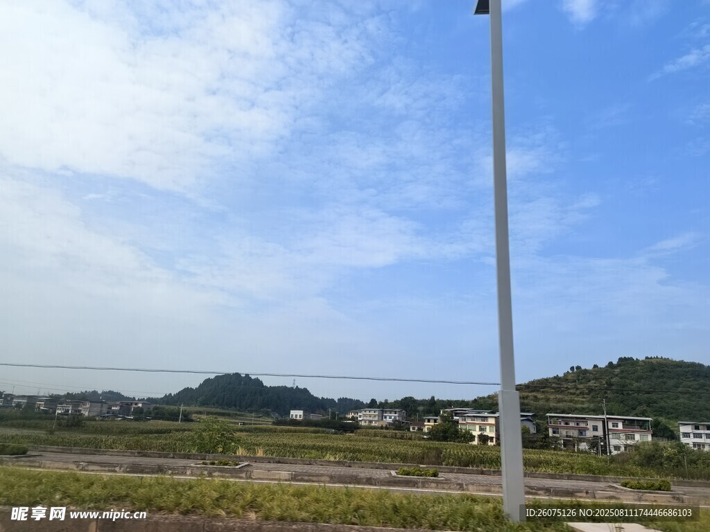 戶外曠野中的高桿