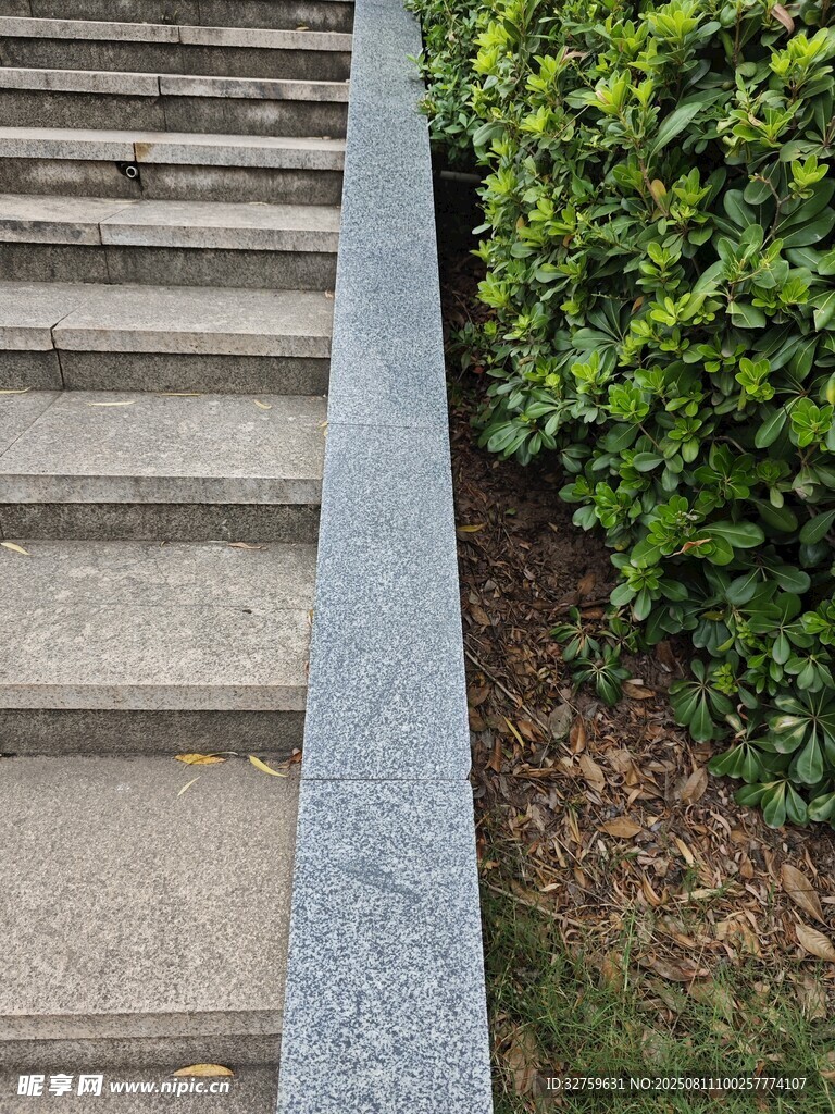 戶外石階旁的綠植景觀