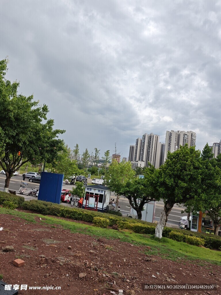 城市戶外綠化景觀場景