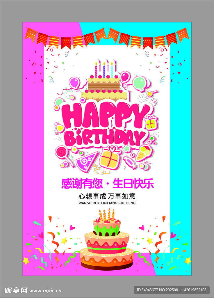 生日派對海報