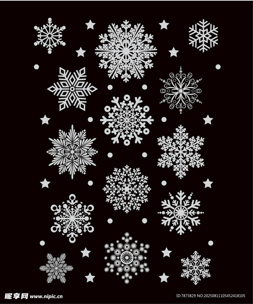 冬天雪花圖標(biāo)