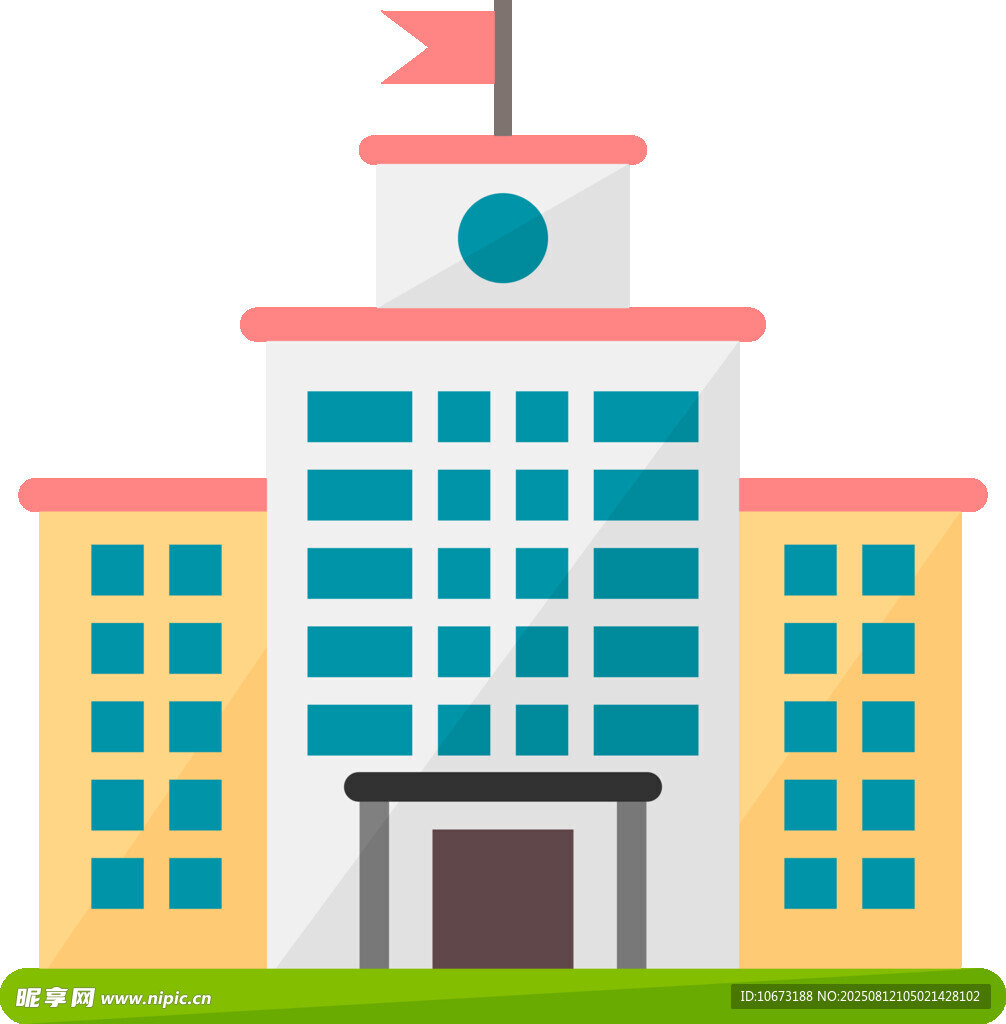 學(xué)校建筑插畫