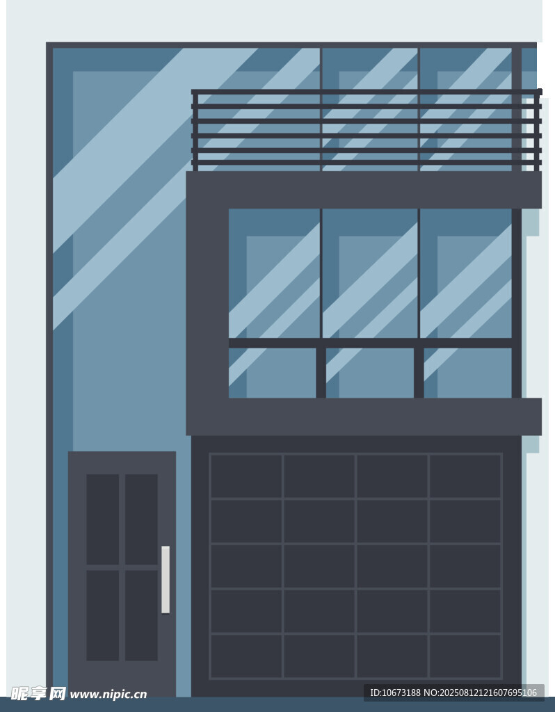 現(xiàn)代風(fēng)格建筑外觀一角