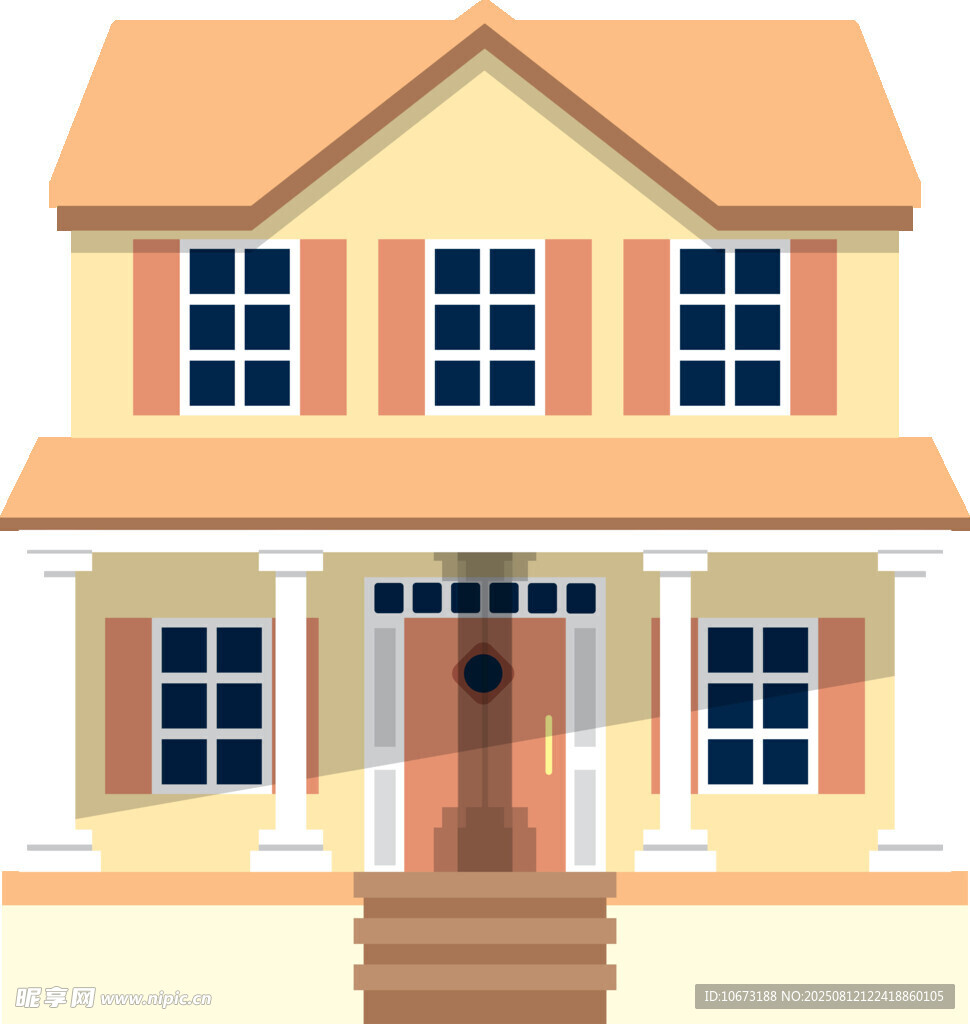 兩層溫馨住宅外觀圖