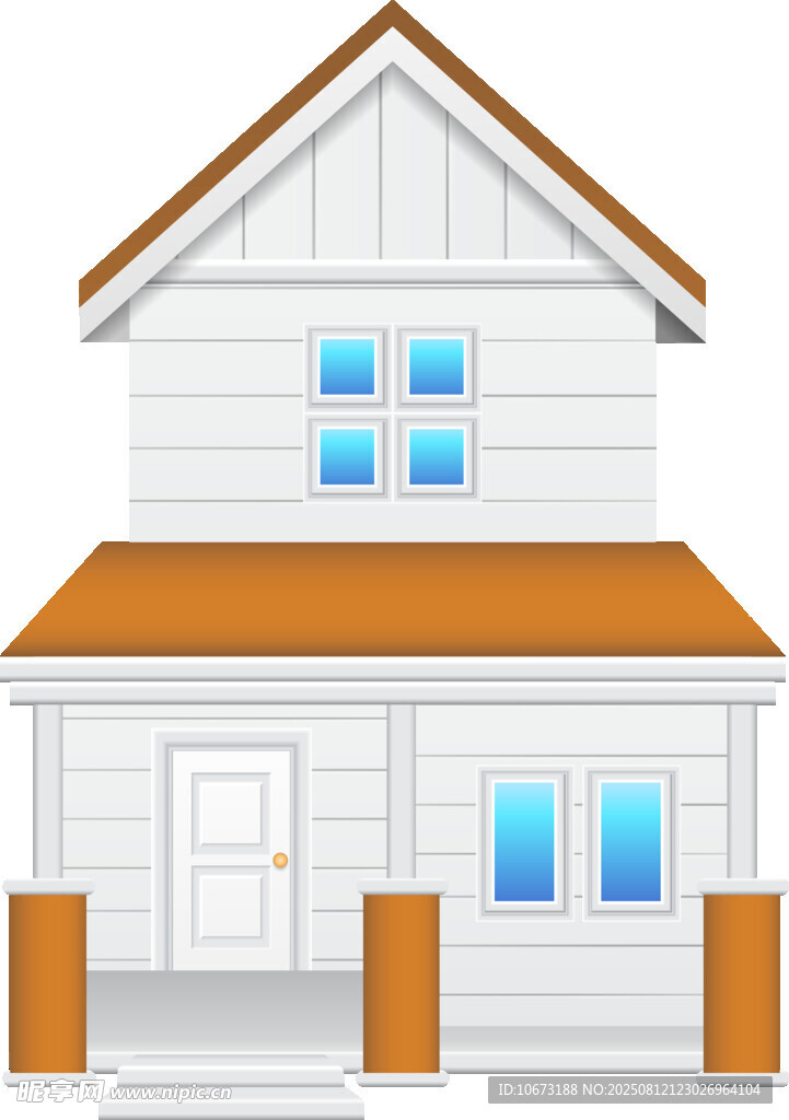 兩層白色住宅建筑設(shè)計(jì)圖