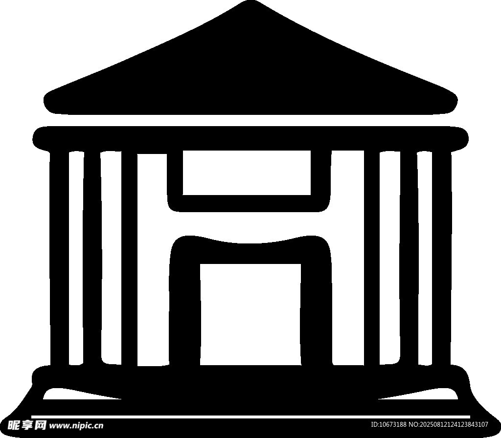 簡約風格古典建筑圖標